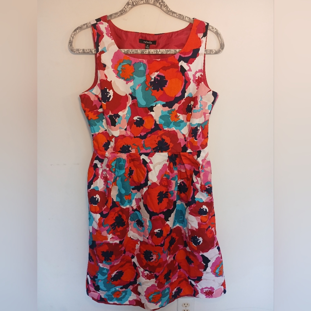 Rafaella Vibrant Floral Sleeveless Midi Dress